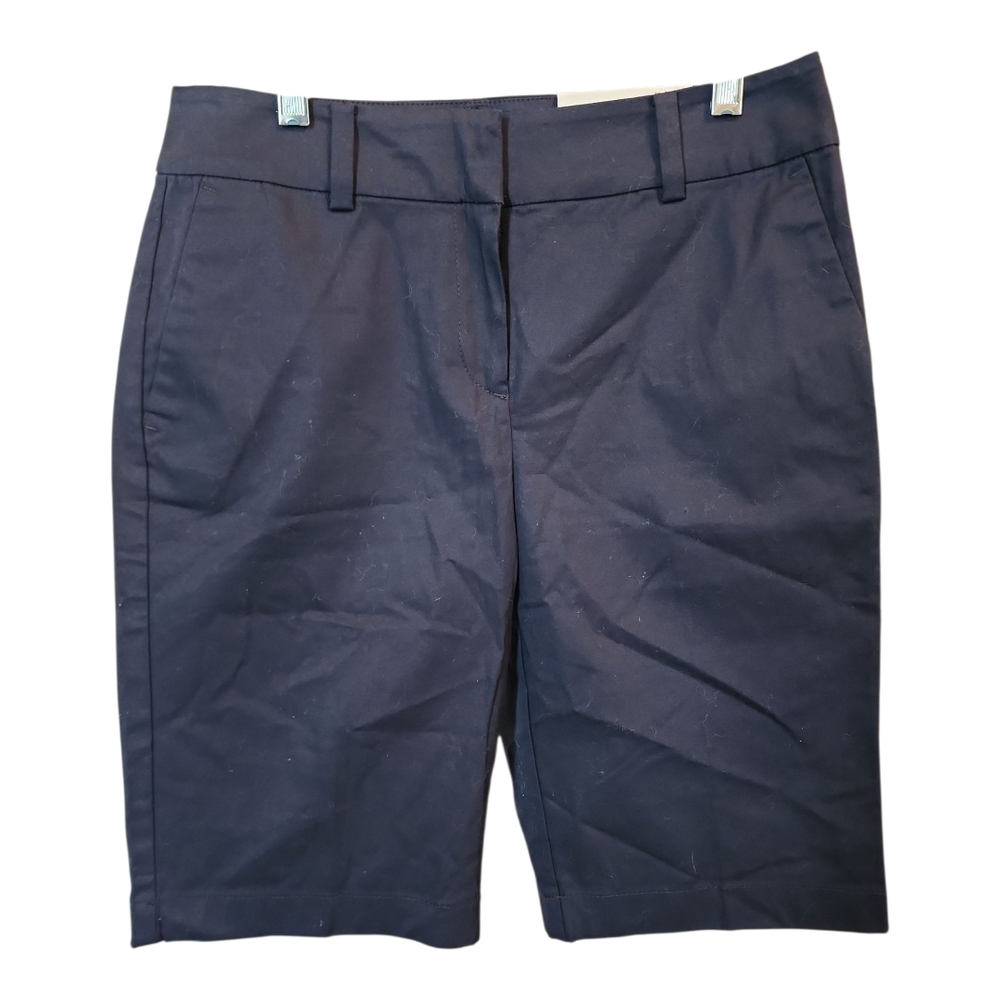 NWT Ann Taylor Blue Bermuda Shorts Tailored Knee-Length
